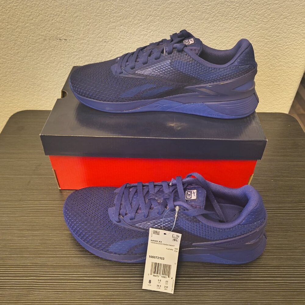 NIB Reebok Nano X3 Bold Purple Womens Shoes Size 8